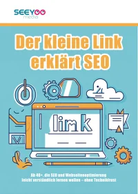 Buchcover über SEO-Erklärung mit technischer Grafik.